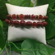 2 PC Handmade Bohemian Beaded Stackable Stretch Bracelet Set New Free Ship 5051