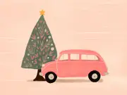 [Namly Design] Poster - Retro Car with Tree