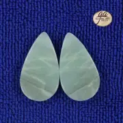 EA19539# 1 Pair Natural genuine Gemstone matched Amazonite earrings Cab