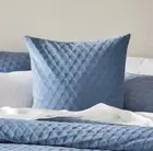 Adairs Quilted Cairo Slate Velvet European Pillowcase Bedlinen RARE BNWT RRP $50