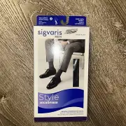 Sigvaris Men Compression Socks 822CLSM10 Style 20-30 mmHg Navy Knee High Size LS