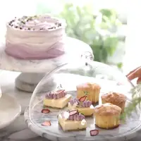 在飛比找momo購物網優惠-【JEmarble】天然大理石低腳保鮮轉台(蛋糕台/蛋糕裝飾