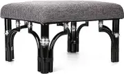 BIANCHINI Modern Ottoman Stool Grey Footstool Living Room Footstools and Ottomans Small Stools Couch Footrest Cute, Dove Grey