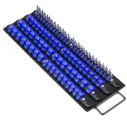Portable Socket Organizer Tray Mixed Socket Rail Storage Set Heavy Duty Socket Organizer-Blue