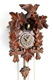 cuckoo clock black forest quartz german wood battery clock music new