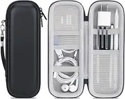 Lacdo Apple Pencil Case Holder for Apple Pencil (USB-C), Apple Pencil 2nd/1st, iPad Pro Pen Pencil, Apple Pen Accessories, Samsung Stylus, USB Cable, Earphone Hard Protective Carrying Case Bag, Black