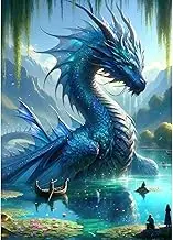 DPHERO DIY Dragon Diamond Painting Pictures for Adults Beginners, 5D Dreamland Diamond Painting Set, DIY Round Stones Fantasy Diamond Art Kits, Diamond Painting for Home Decor 30 x 40 cm