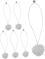 6 Pack Cat Scratching Post Accessories Interactive Toys Bells Soft Hanging Balls for Cat Trees