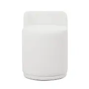 Hiboa Bouclé Ottoman Stool - Eggshell White