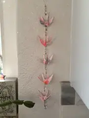 Hanging Origami Paper Crane Decoration, Handmade, Beautiful Gift
