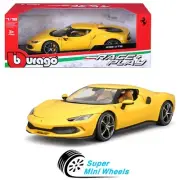Bburago 1:18 Ferrari 296 GTB (Yellow) – Ferrari Race & Play