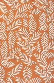 JONATHAN Y Nevis Palm Frond Indoor/Outdoor Area Rug in Orange/cream at Nordstrom, Size 2X10