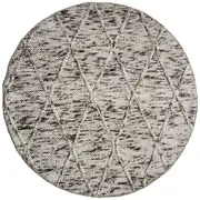 OmbreWool Coast Diamond Natural Round Rug
