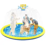 Extra Large Non-Slip Splash Pad Sprinkler for Kid and Dog, Kiddie 127 inch Yb