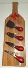 Farberware Bamboo Cutting Board And Cheese Knife Set Five Pieces Brand New!