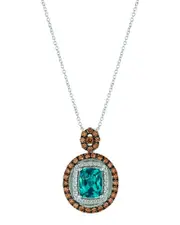 Le Vian Chocolatier 14K 3.21 ct. tw. Diamond & London Blue Topaz Pendant Necklace