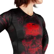 Santa Muerte 3.0 Rashguard - Long Sleeve compression - For Women - Black/Red ...