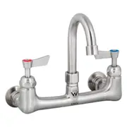 3Monkeez Stainless Steel Exposed Wall Mount Body with 7" Gooseneck Spout - Taps and Rinse Jets (T-3MEWG07) - T-3MEWG07