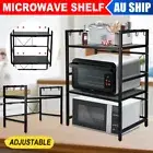 2/3 Kitchen Microwave Oven Metal Shelf Rack Adjustable Stand Organizer Storage