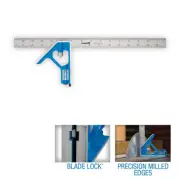 Empire 16 In. TRUE BLUE Combination Square - Precision Tool for Accurate