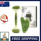 Gua Sha & Jade Roller Gift Set, Natural Green Face Roller and Gua Sha Stone S...
