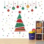 Christmas Window Glass Wall Decal Stickers Xmas Tree Stars Baubles Wall Decor