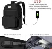 20L Laptop Backpack for Women Men with USB Charging Port&Luggage S 15.6-16 inch