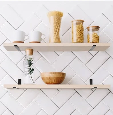 National Hardware Floating Shelf Complete Hardware Kit Black Easy Installation