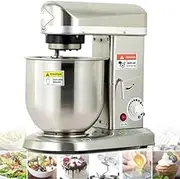 Commercial Electric Stand Mixer, 500W Power with 3 Speeds & 10L Bowl, Includes Beater & Dough Hook for Baking and Cooking