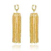Culturesse Emiliana Chandelier Dangle Earrings Titanium Steel 18K Gold Plating