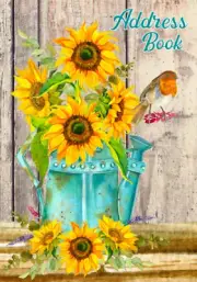 Address Book: Large Print Floral Address and Phone Number Logbook with Alphabeti
