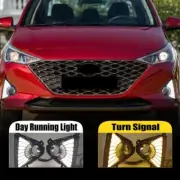 LED DRL Daytime Running Fog Light Lamps Fit For Hyundai Accent 2020-2021