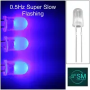 100pcs 0.5Hz 5mm Flashing LED Blinking BLUE Diffused Light Emitting Diodes