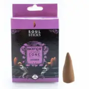 Soul Sticks Lavender Backflow Incense Cone - Set of 10 NEW