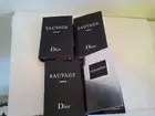 Perfumes Lot x 4 Dior Sauvage & Dior Homme Samples Vials Cards Men's Fragrance