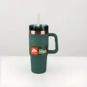 Ozark Trail 18 oz Insulated Stainless Steel Tumbler with Handle, Dark Green ..