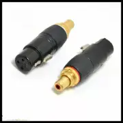 Pair Gold plated XLR Female to RCA Female Socket Adapter Gold Balanced Plug Male