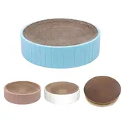2-in-1 Cat Scratching Board Round Car Scratcher Pad Lounge Bed Bowl Pet Sofa House