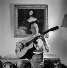 Loulou Gaste musician and French composer 1950 OLD PHOTO