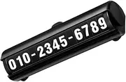 Mobestech Temporary Parking Sign Temporary Stop Plate Harmonica Pouch Parking Lot Signs Plate Number Board Flag Stop Moving Plate Gym Chalk Abs Telephone Stop Sign
