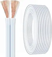 18/16/14/12 AWG SPT-1 Electronic Wire, 2-core Oxygen-Free Copper Core Parallel Wire, Power Cable for Indoor Use, Heat-Resistant PVC Sheath, Rated Voltage 300V 105°C(320ft,18AWG)