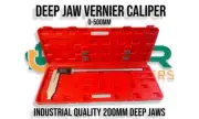 Deep Jaw Digital Vernier Caliper 0-500mm /20" 200mm Long Jaws