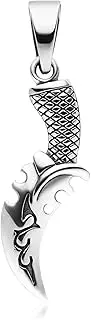 [MATERIA by Matthias Wagner] KA-292 Men's Dagger Pendant 925 Silver Antique Silver Jewellery, Silver