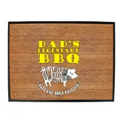 Food Dad Legendary Bbq Barbeque - Funny Novelty Doormat Man Cave Floor mat