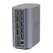 Cruxtec DLC17-SG 17-in-1 Displaylink Universal docking station - USB-C 100W [DLC17-SG]