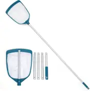 Upgrades Swimming Pool Telescopic Leaf Net Skimmer Rake with Adjustable Aluminum