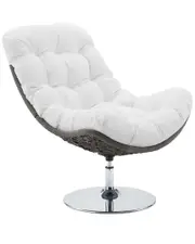 Modway Brighton Wicker Rattan Outdoor Patio Swivel Lounge Chair