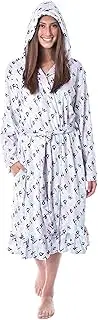[INTIMO] Friends TV Show Logo Womens' Luxury Fleece Plush Robe Hooded Bathrobe