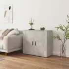 vidaXL Sideboard Concrete Grey 80x33x70 cm Engineered Wood BMG