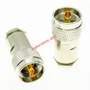 5Pcs UHF PL-259 PL259 male plug clamp RG8 LMR400 RG165 RG213 RF connector